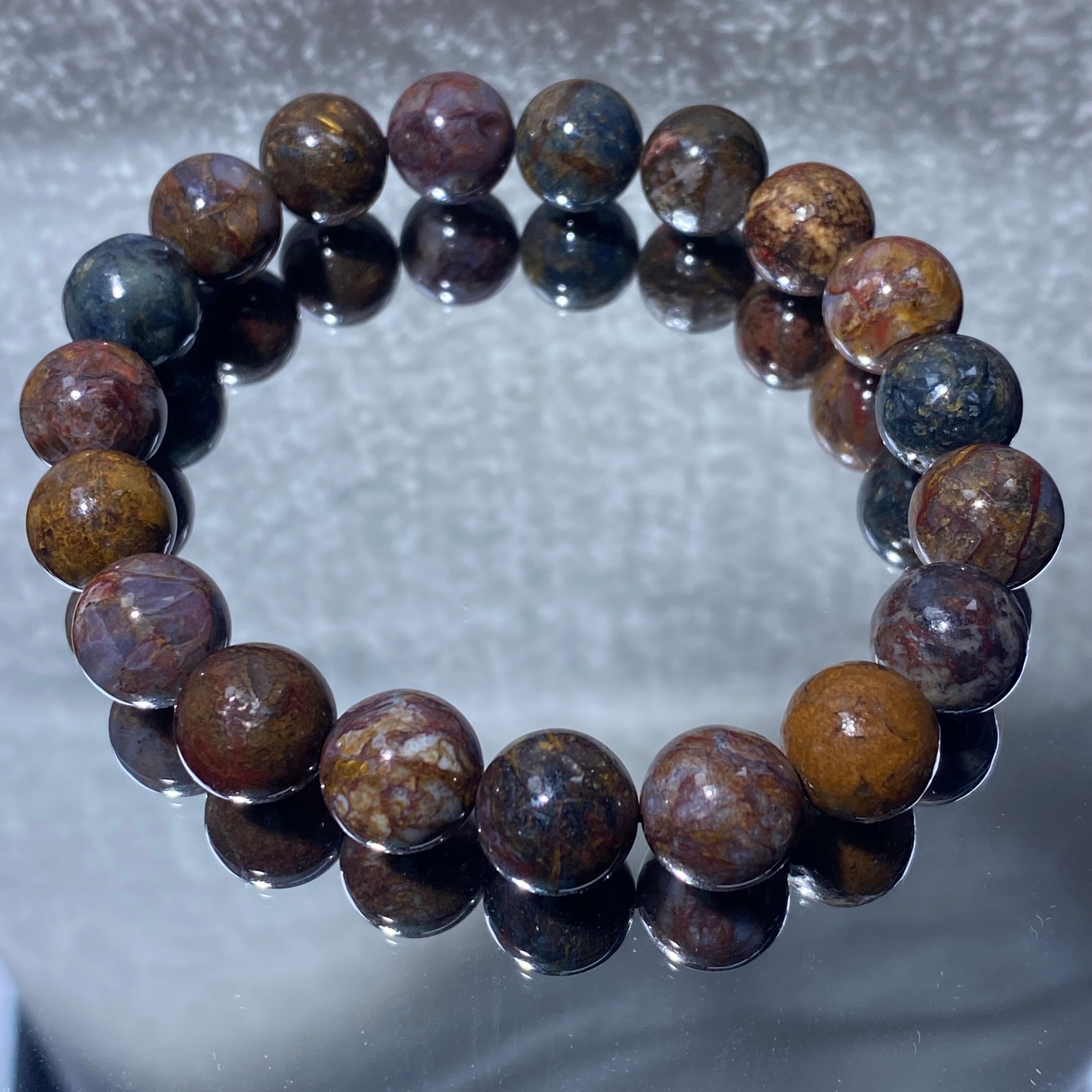Pietersite Round Bead Bracelet 11.2mm