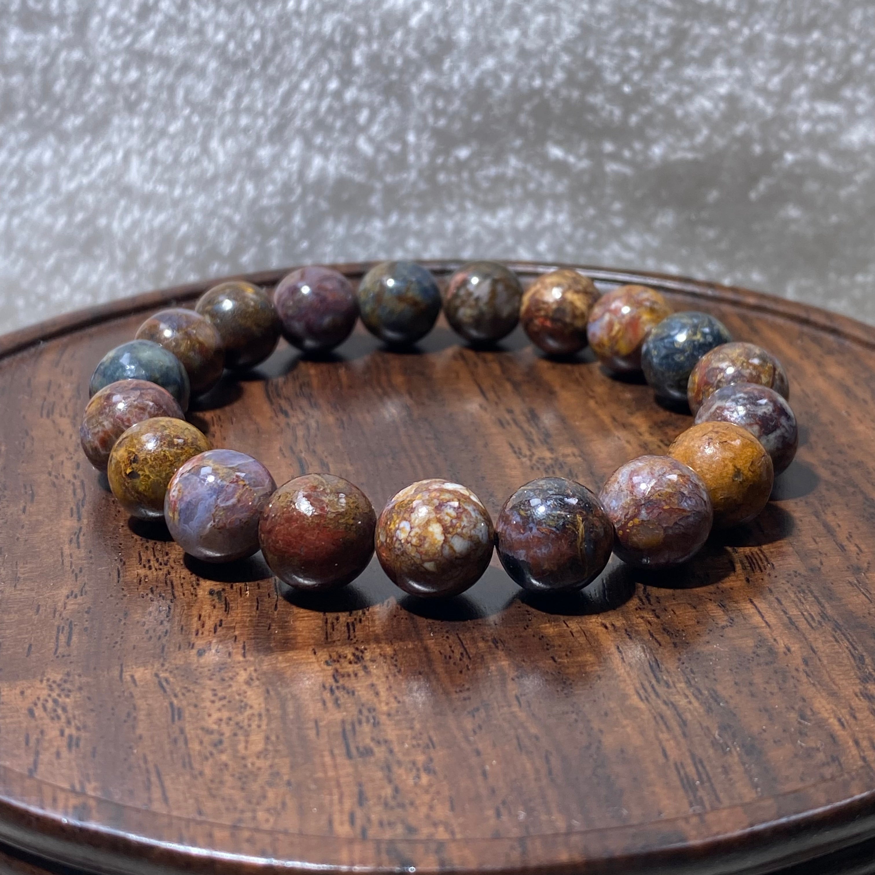Pietersite Round Bead Bracelet 11.2mm