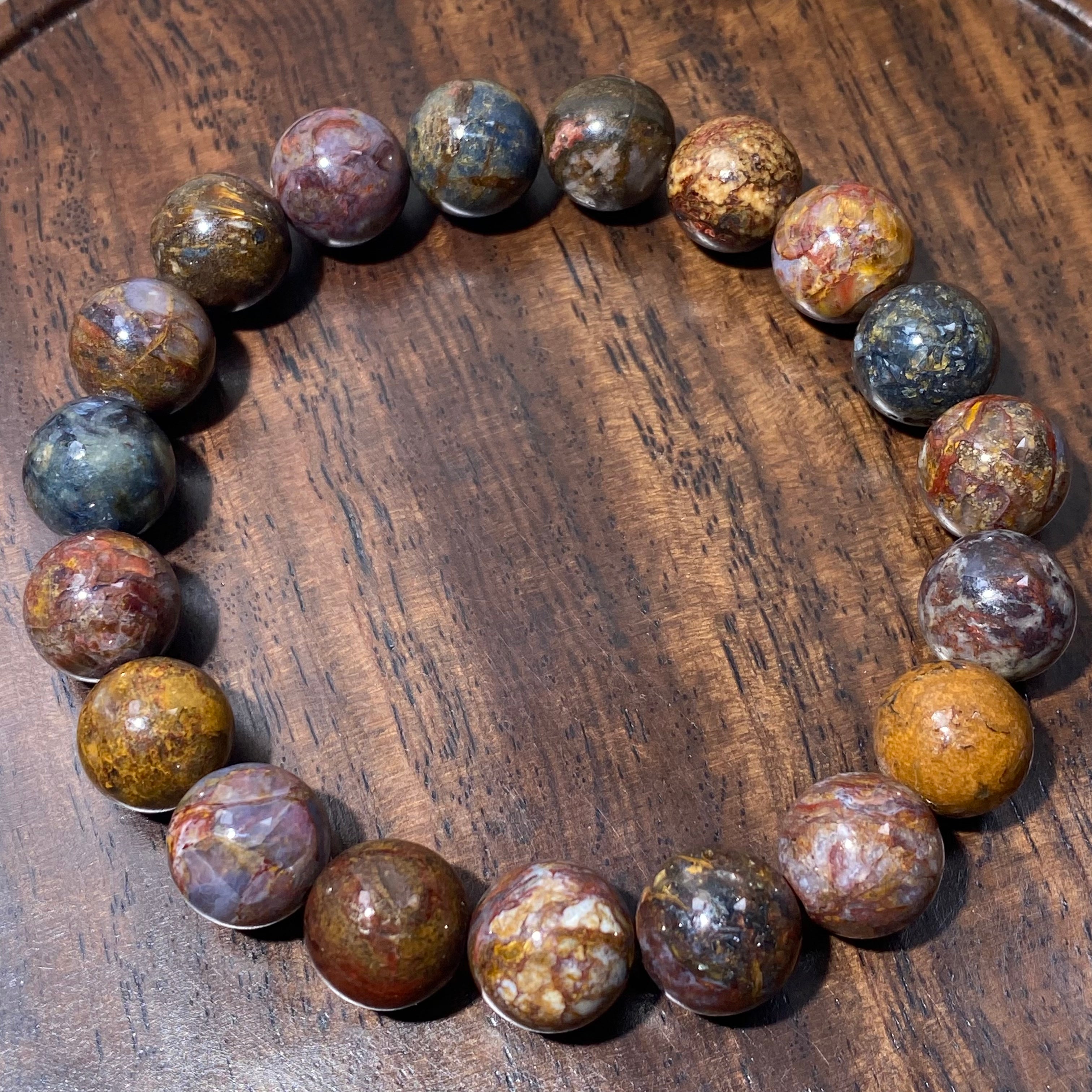 Pietersite Round Bead Bracelet 11.2mm