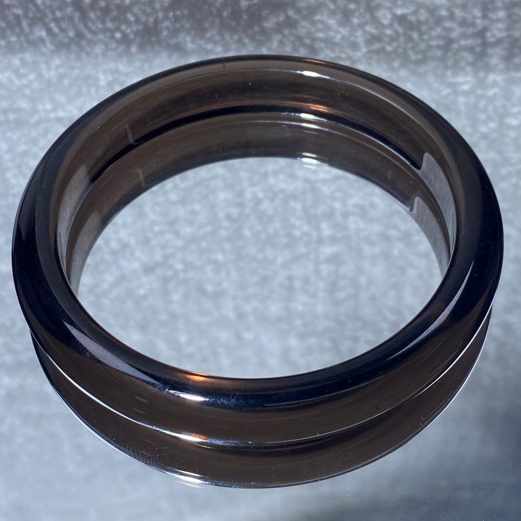 Natural Ice Obsidian Bangle