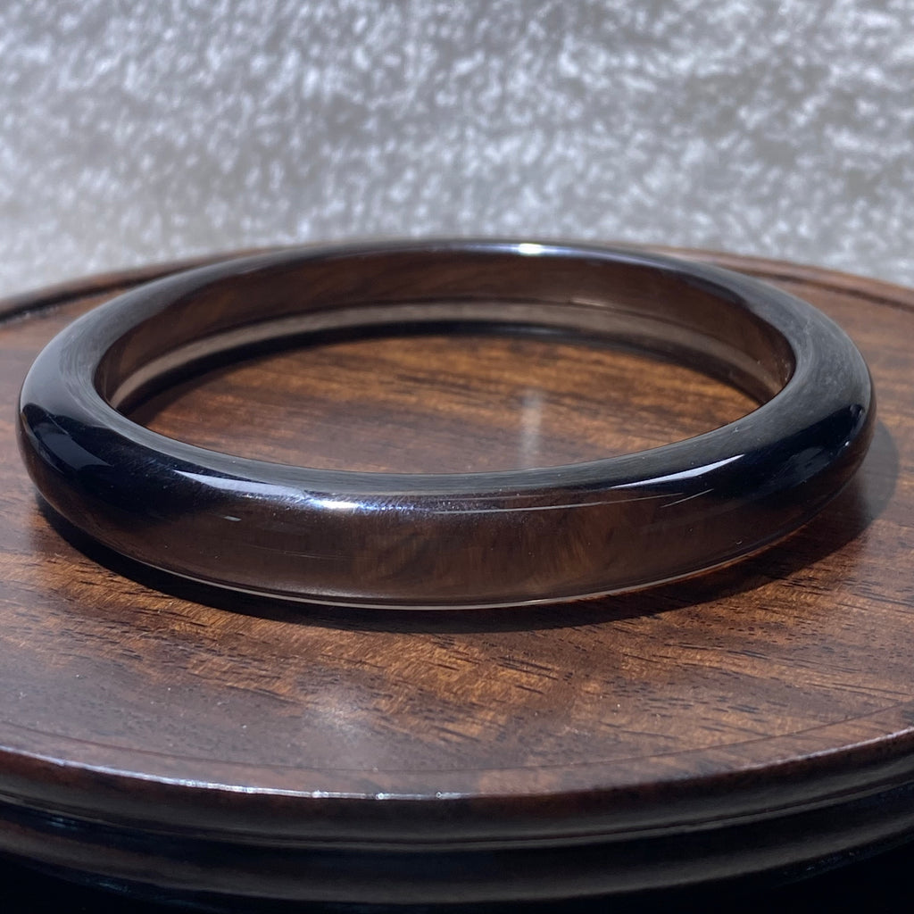 Natural Ice Obsidian Bangle