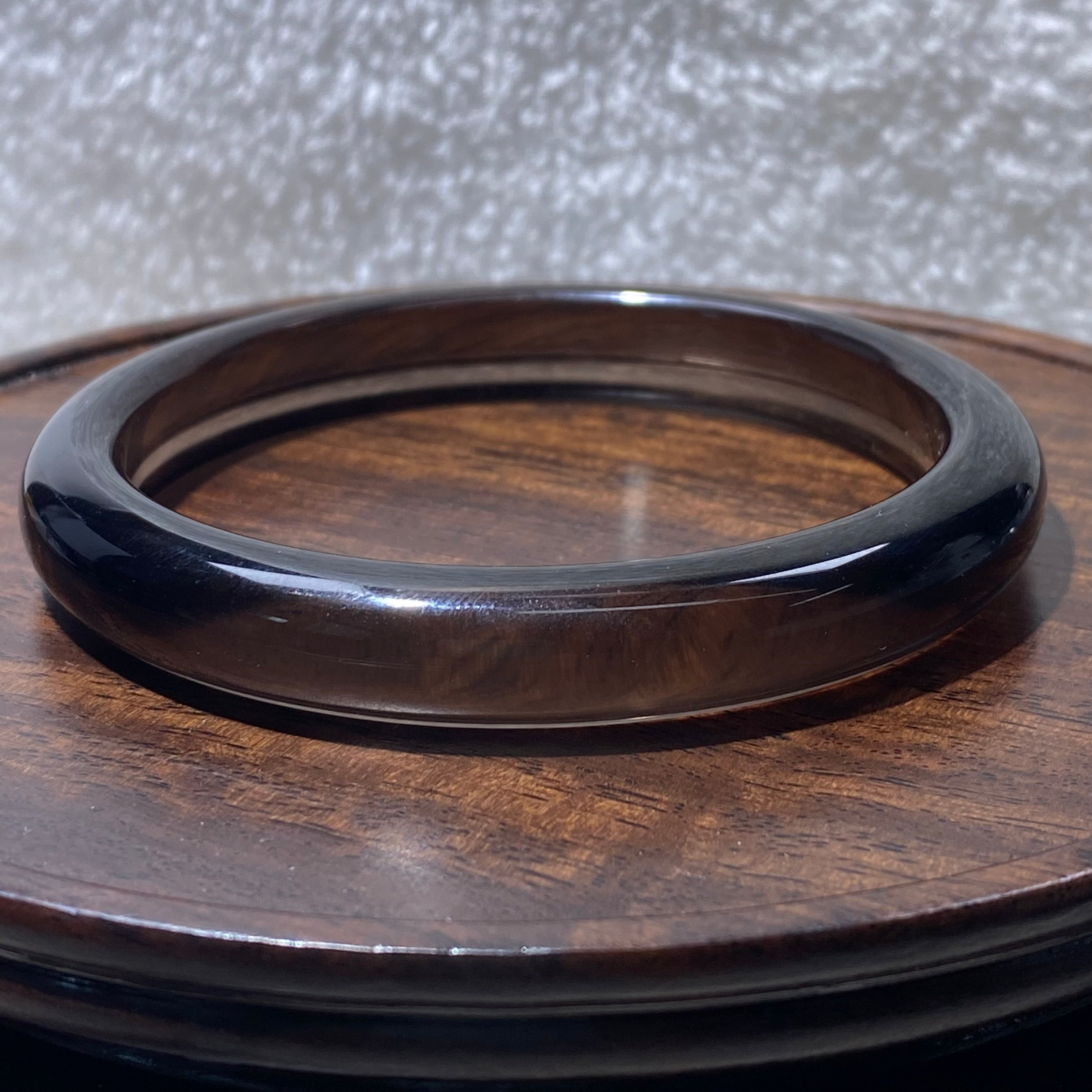 Natural Ice Obsidian Bangle