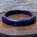 Natural Blue Sandstone Solid Round Bangle