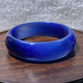 Deep Royal Blue Cat's Eye Wide Flat Bangle