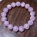 Purple Lepidolite Round Bead Stretch Bracelet, Fits 16cm Wrist