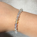 Natural Topaz Smooth Round Bead Stretch Bracelet, 7mm Beads, Fits 15cm Wrist