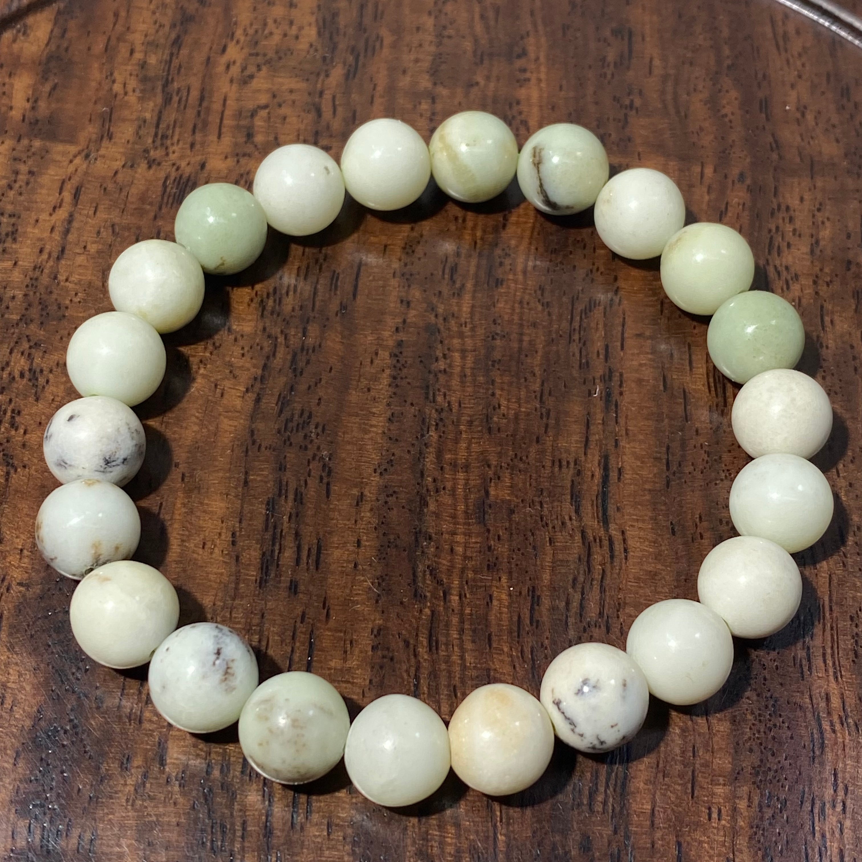 Natural Lemon Turquoise Smooth Round Bead Stretch Bracelet, Bead Size 8.5mm, Fits 15cm Wrist
