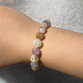 Natural Feather Phantom Quartz Round Bead Stretch Bracelet, Bead Size 10mm, Fits 15.5cm Wrist