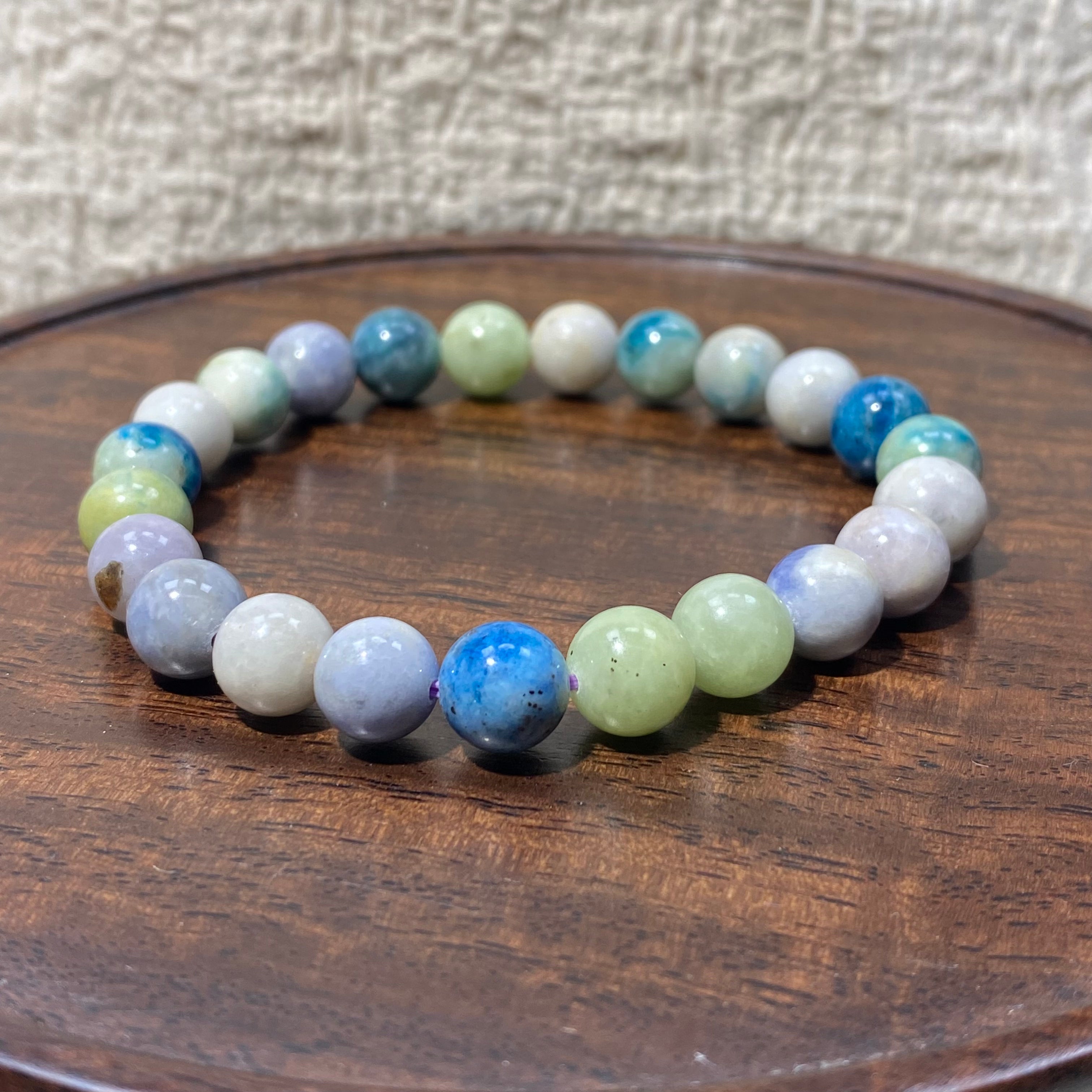 Sodalite Multicolor Round Bead Bracelet, 8.3mm Beads, Fits 16cm Wrist
