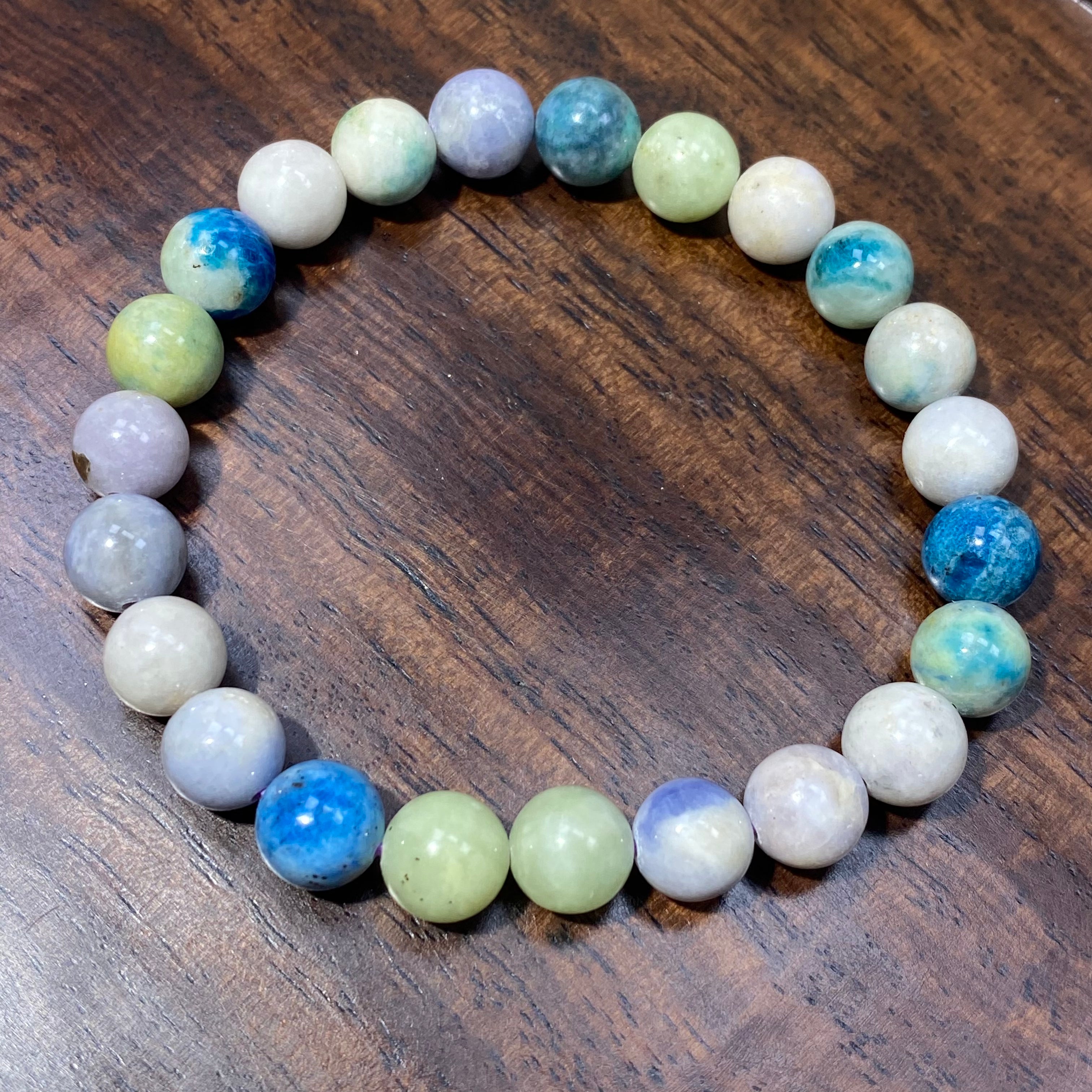 Sodalite Multicolor Round Bead Bracelet, 8.3mm Beads, Fits 16cm Wrist
