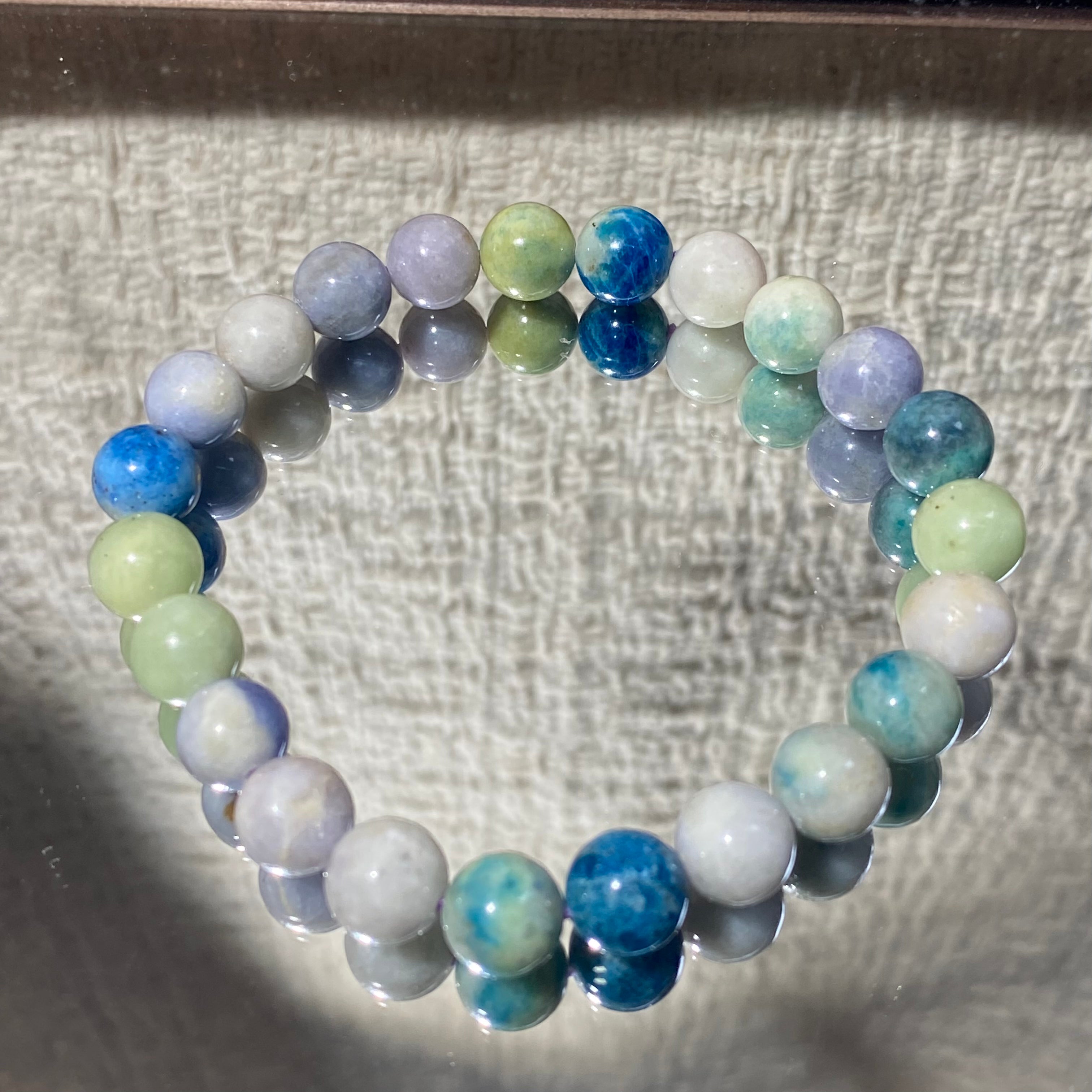 Sodalite Multicolor Round Bead Bracelet, 8.3mm Beads, Fits 16cm Wrist