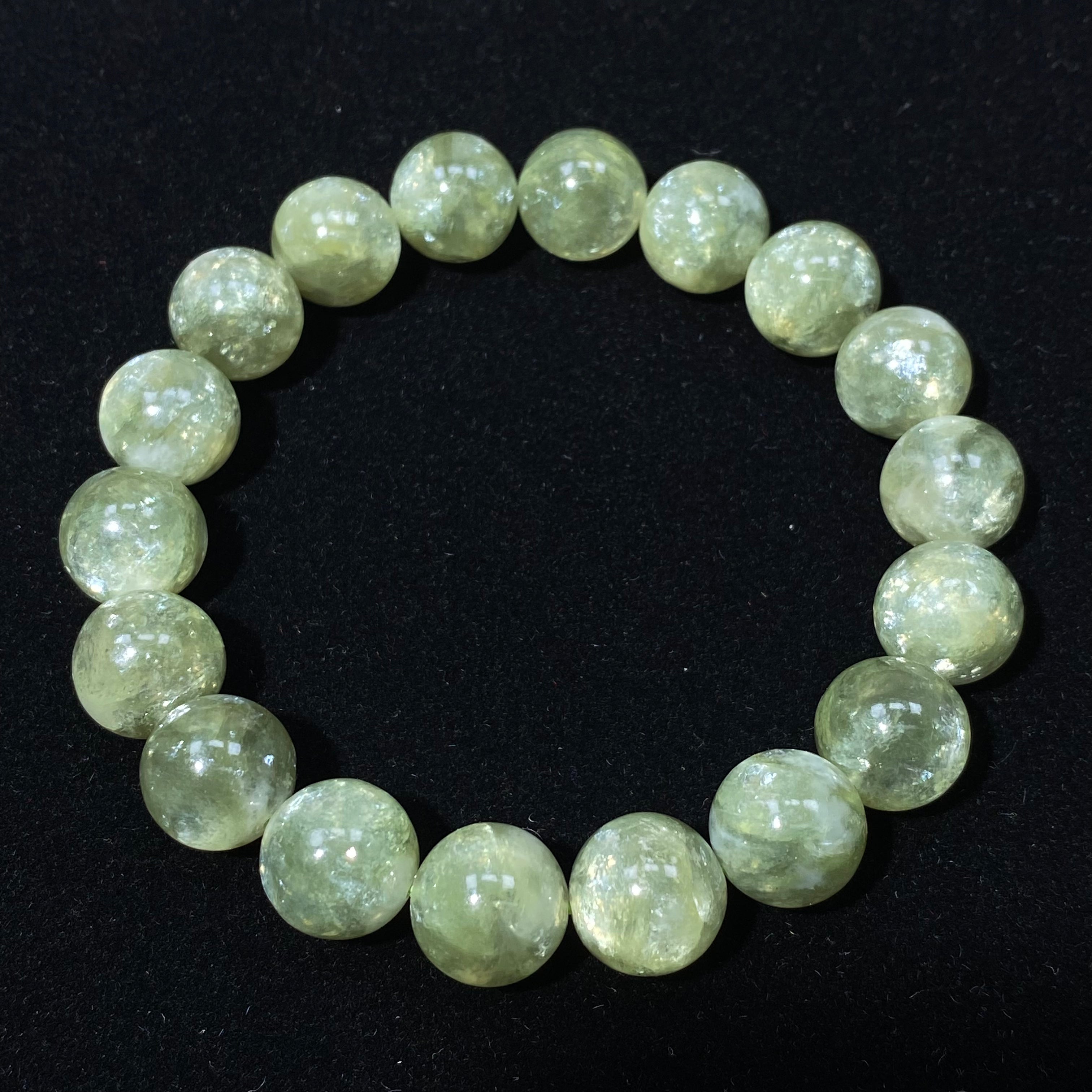 Emerald Round Bead Bracelet, 11.8 mm Beads, Fits 17 cm Wrist