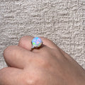 Natural Opal Adjustable S925 Ring