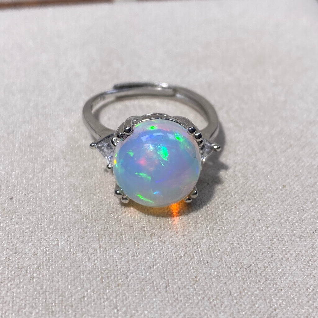 Natural Opal Adjustable S925 Ring