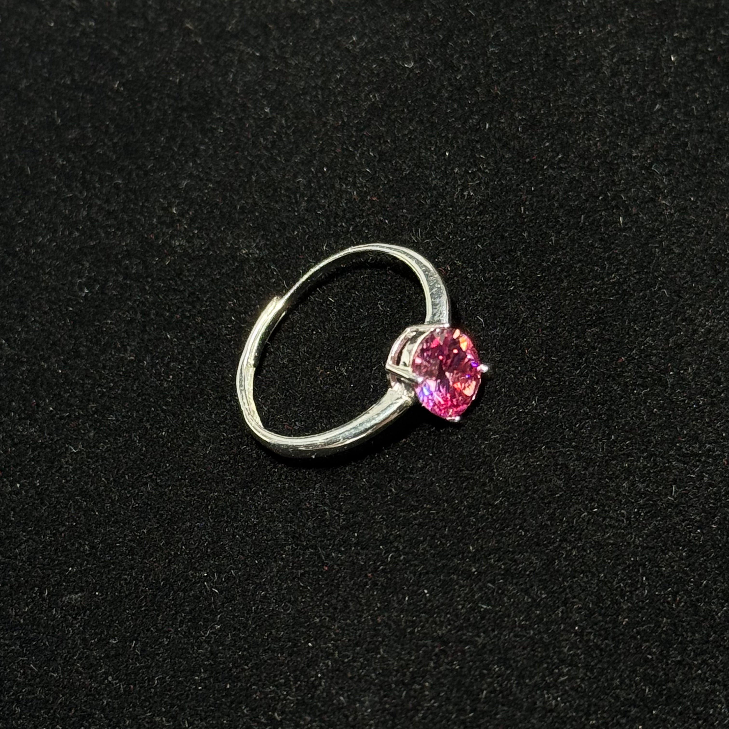 Minimalist Oval Pink Gemstone Solitaire Ring, Dainty Daily Jewelry