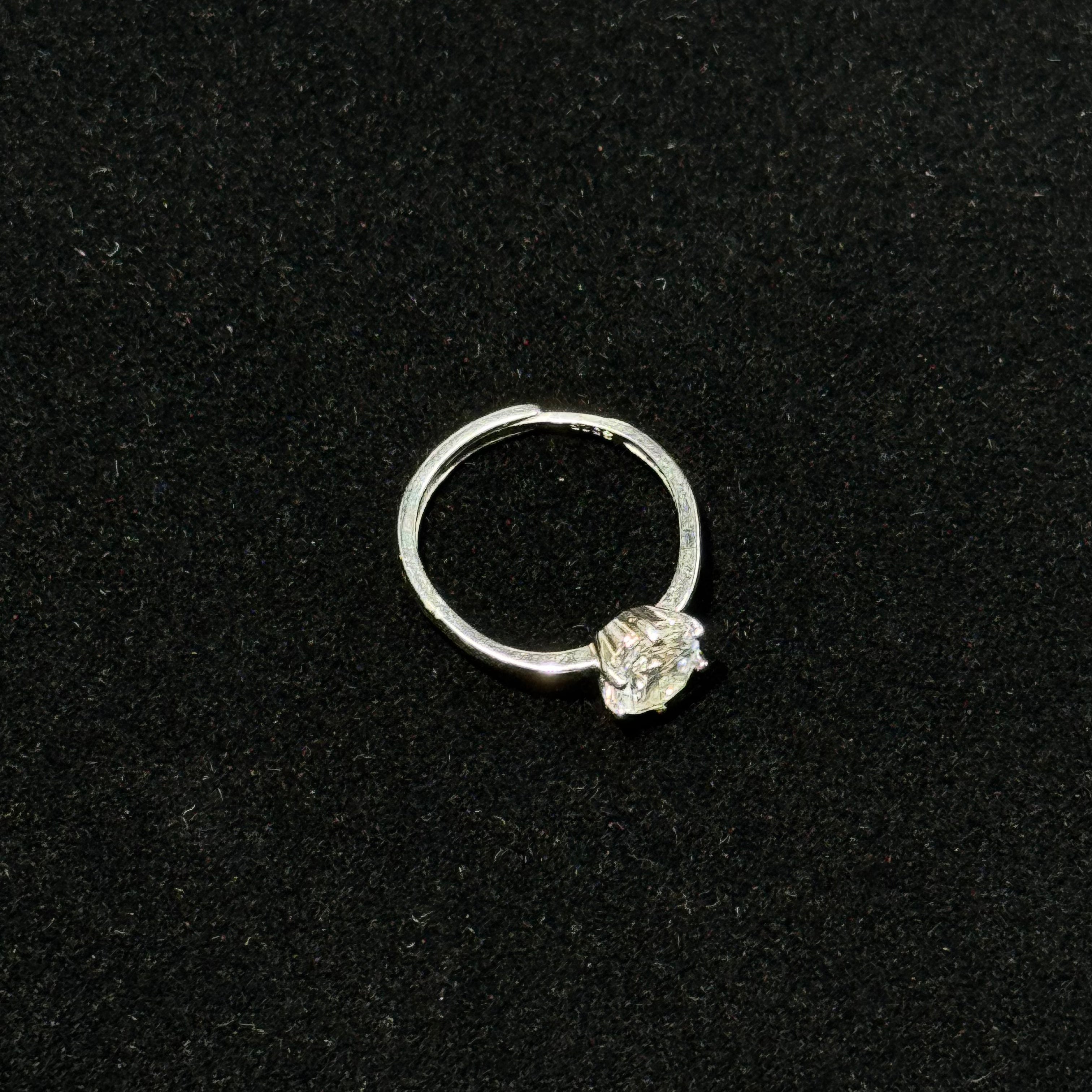 Classic 6-Prong Solitaire Crystal Ring