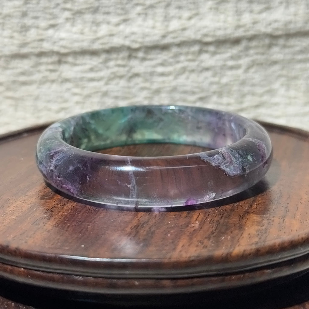 Natural Multicolor Fluorite Bangle