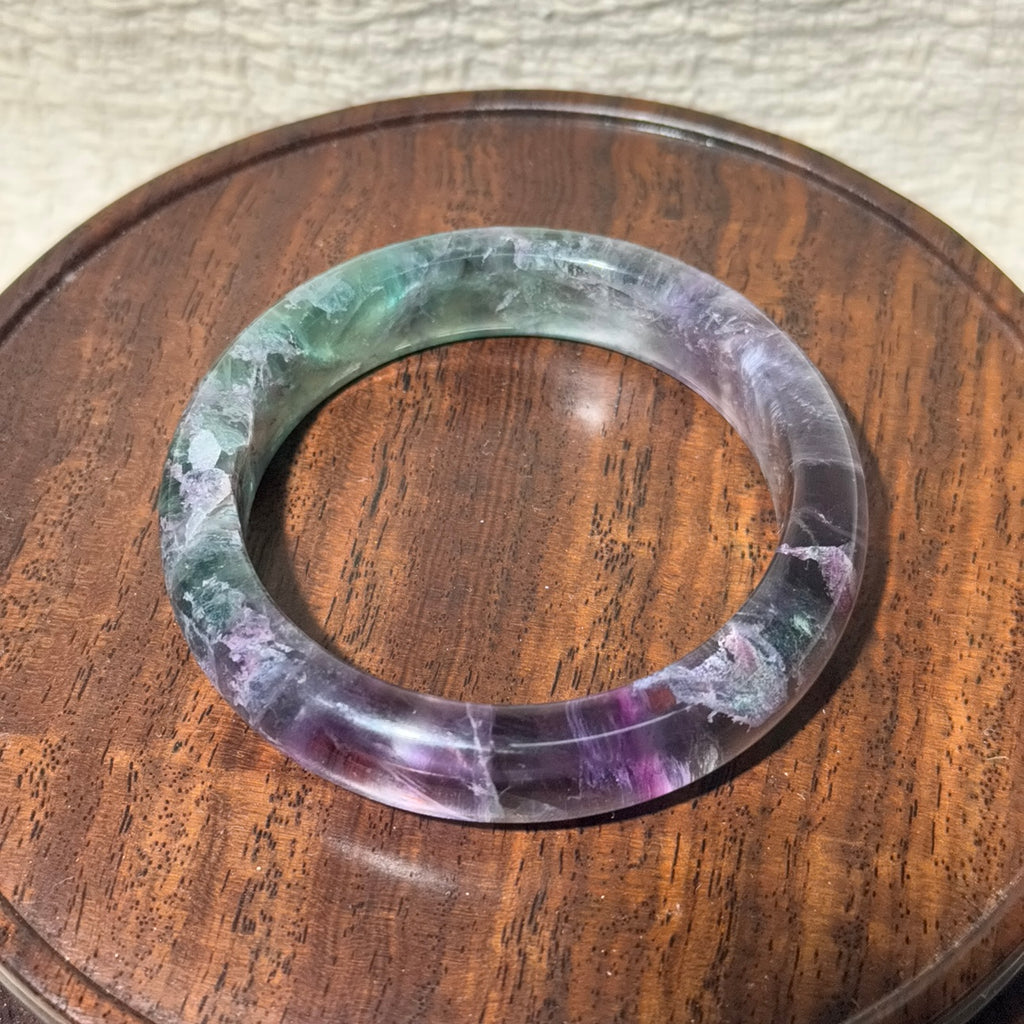 Natural Multicolor Fluorite Bangle