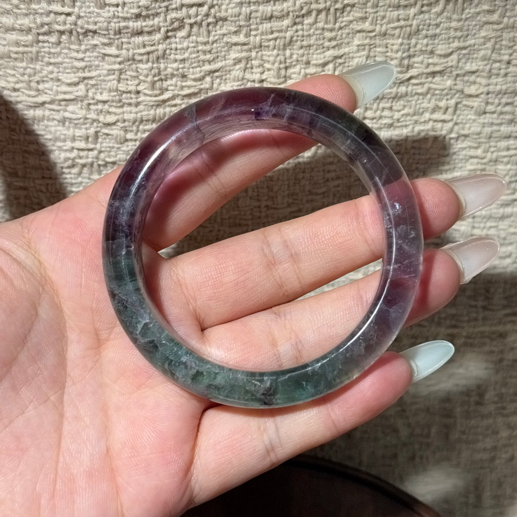 Natural Multicolor Fluorite Bangle