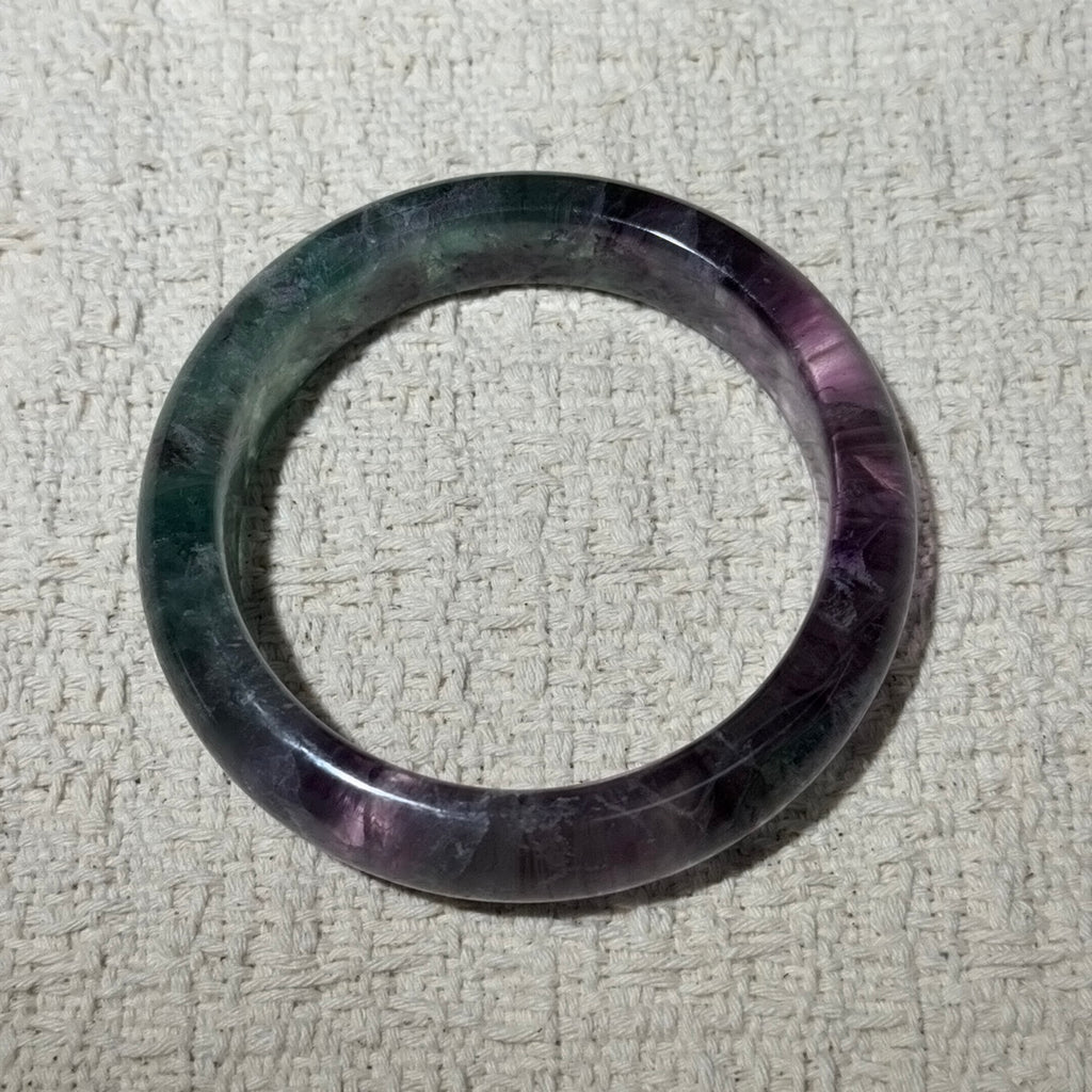 Natural Multicolor Fluorite Bangle