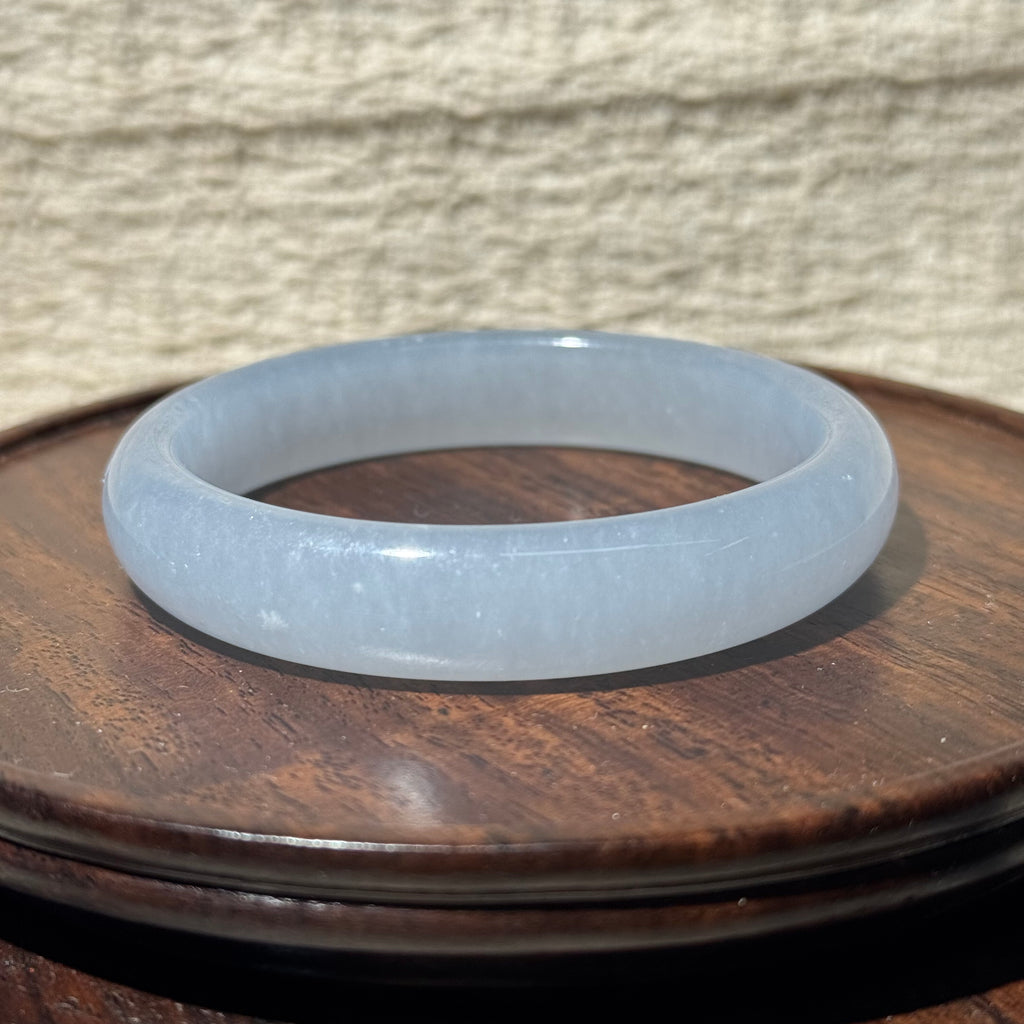 Natural Blue Ice Jade Bangle
