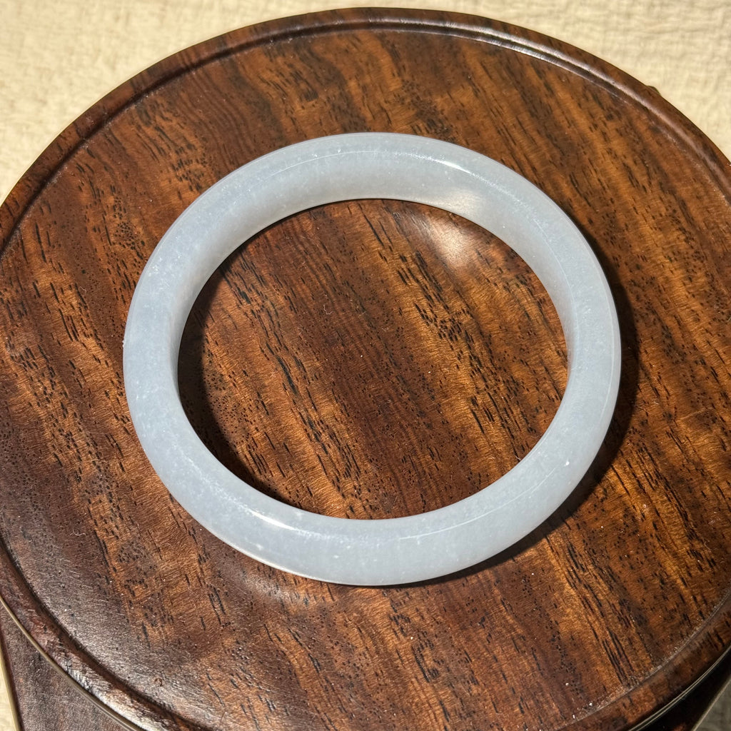 Natural Blue Ice Jade Bangle
