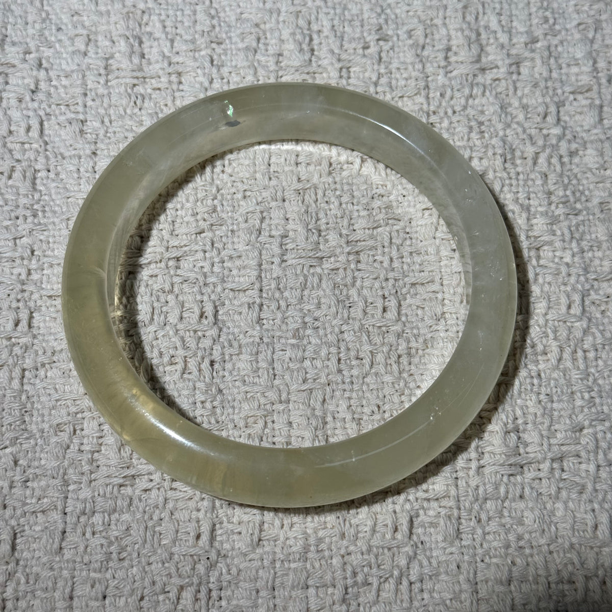 Natural Citrine Bangle Bracelet, Pale Yellow Clear Citrine Solid Bangle