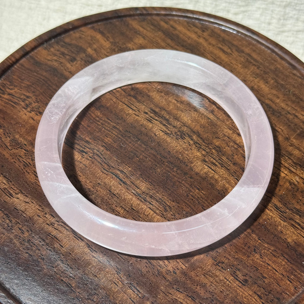 Natural Rose Quartz Bangle