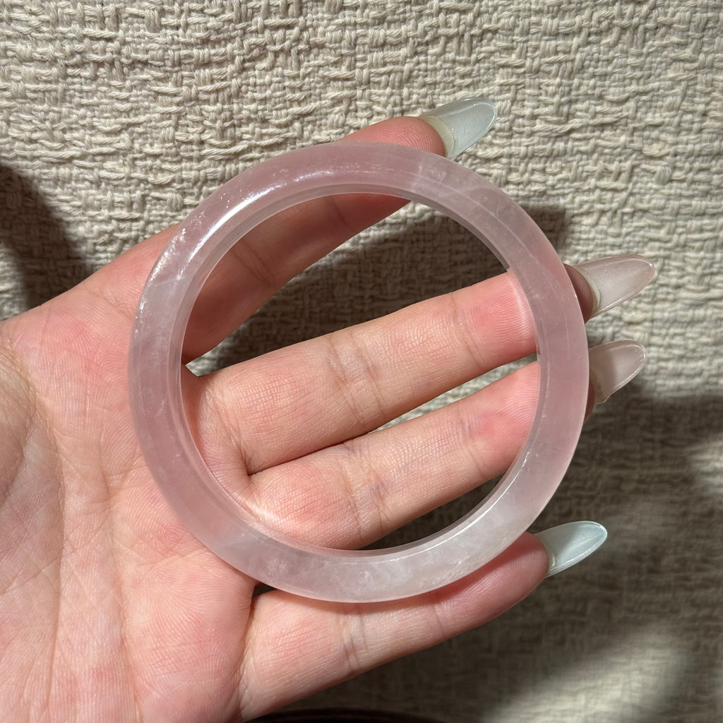 Natural Rose Quartz Bangle