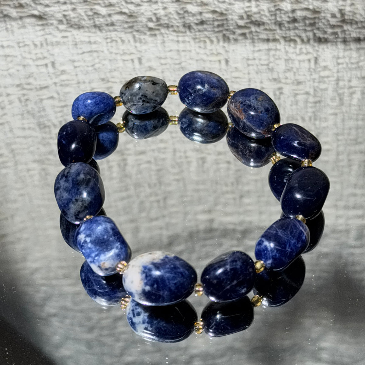 Natural Tumbled Sodalite Stretch Bracelet