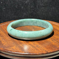Natural Jadeite Bangle, Soft Light‑Green Solid Jade Bangle