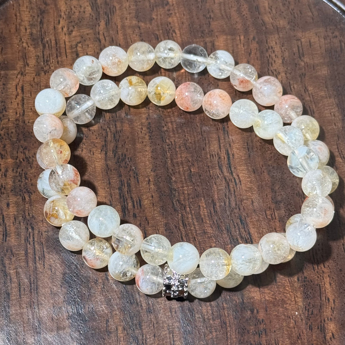Natural Citrine Two‑Loop Stretch Bracelet