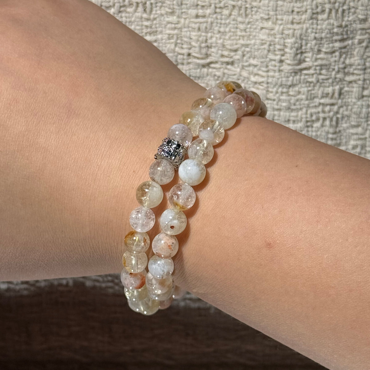 Natural Citrine Two‑Loop Stretch Bracelet