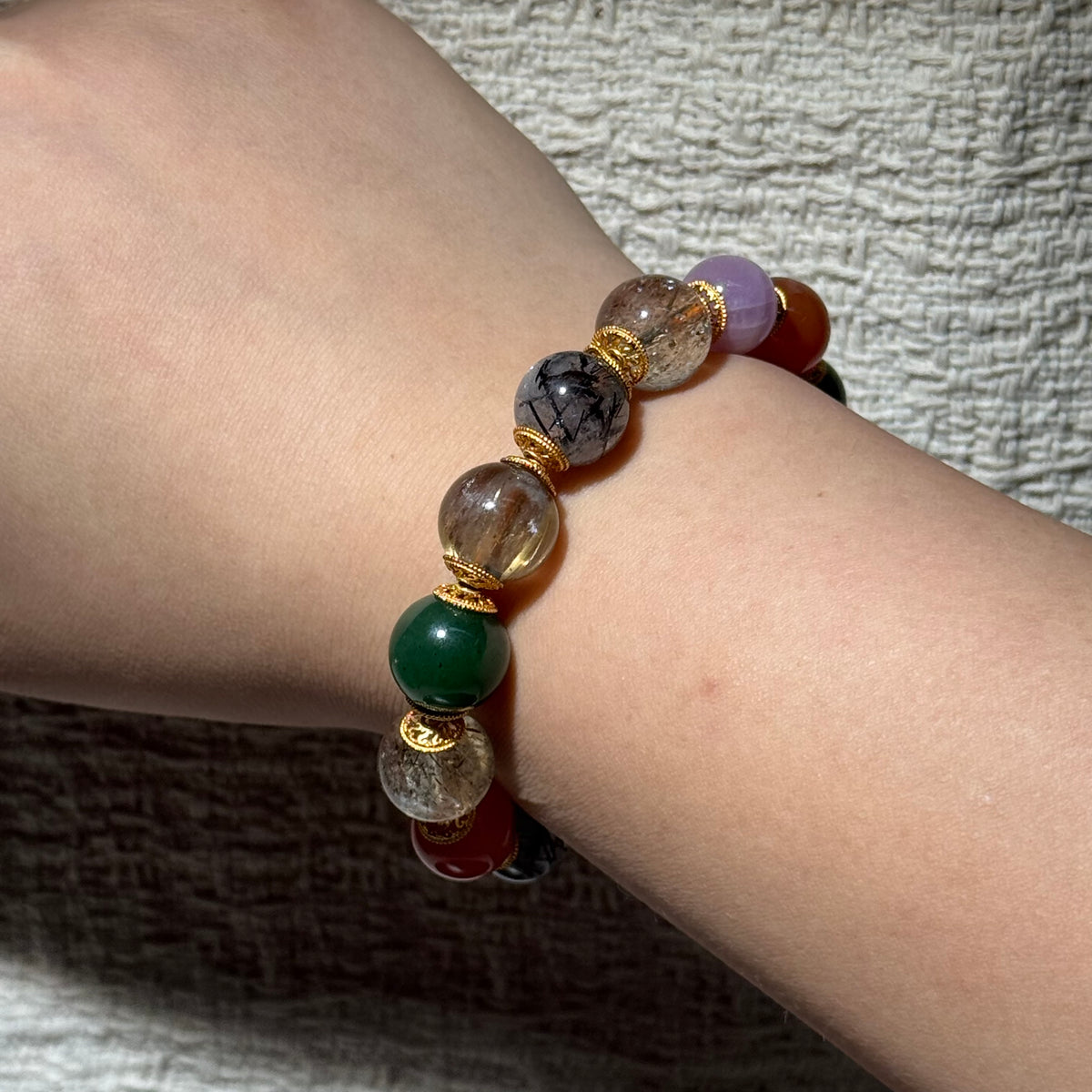 Natural Multi‑Gemstone Mixed Stretch Bracelet