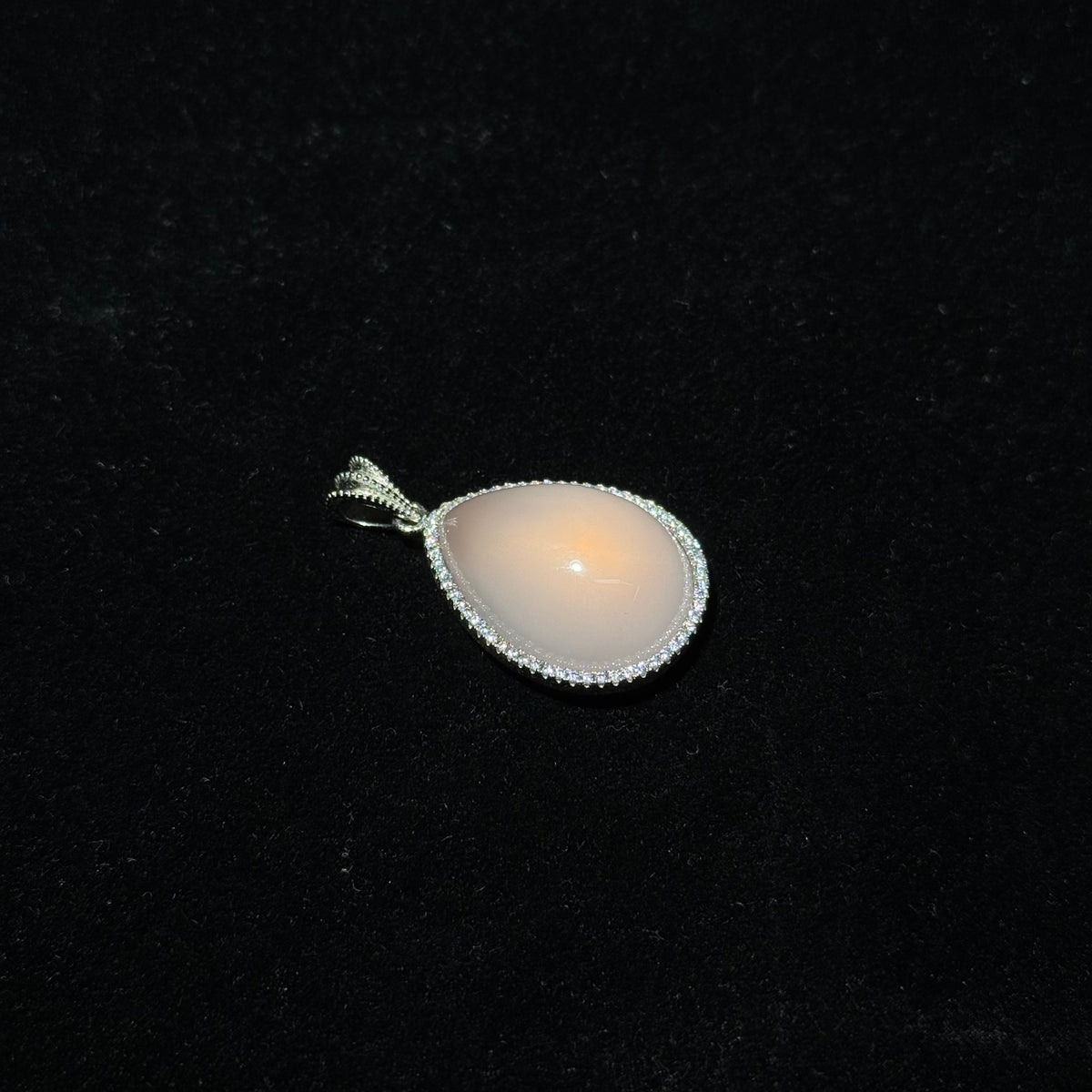 Natural Rose Quartz Teardrop Pendant