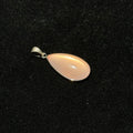 Natural Rose Quartz Teardrop Bezel‑Set Pendant