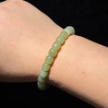 Natural Hetian Jade Barrel Bead Stretch Bracelet