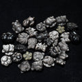 Natural Silver Obsidian Mixed Carved Charms, Cat‑Paw, Bow, Flower, Animal Mini Crystal Carvings, DIY Jewelry Making Beads