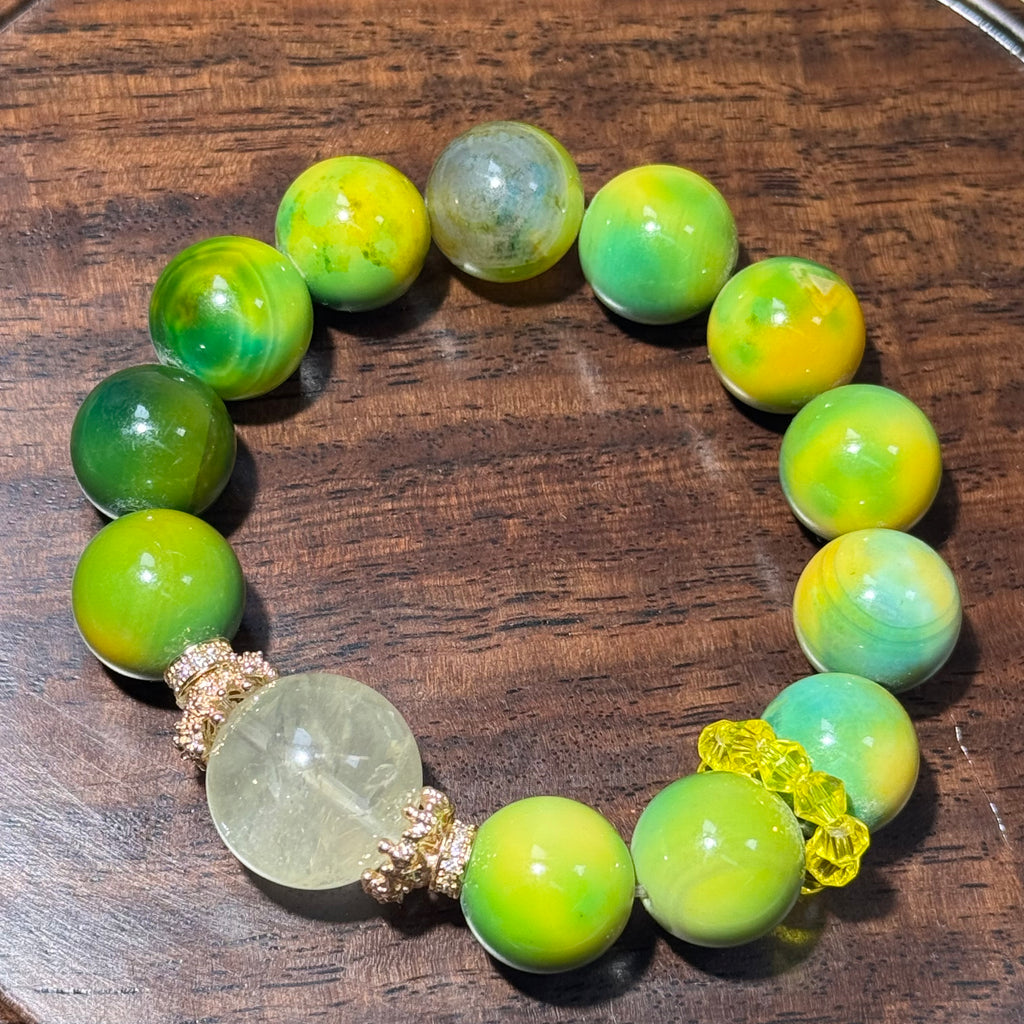 Agate & Citrine Stretch Bracelet