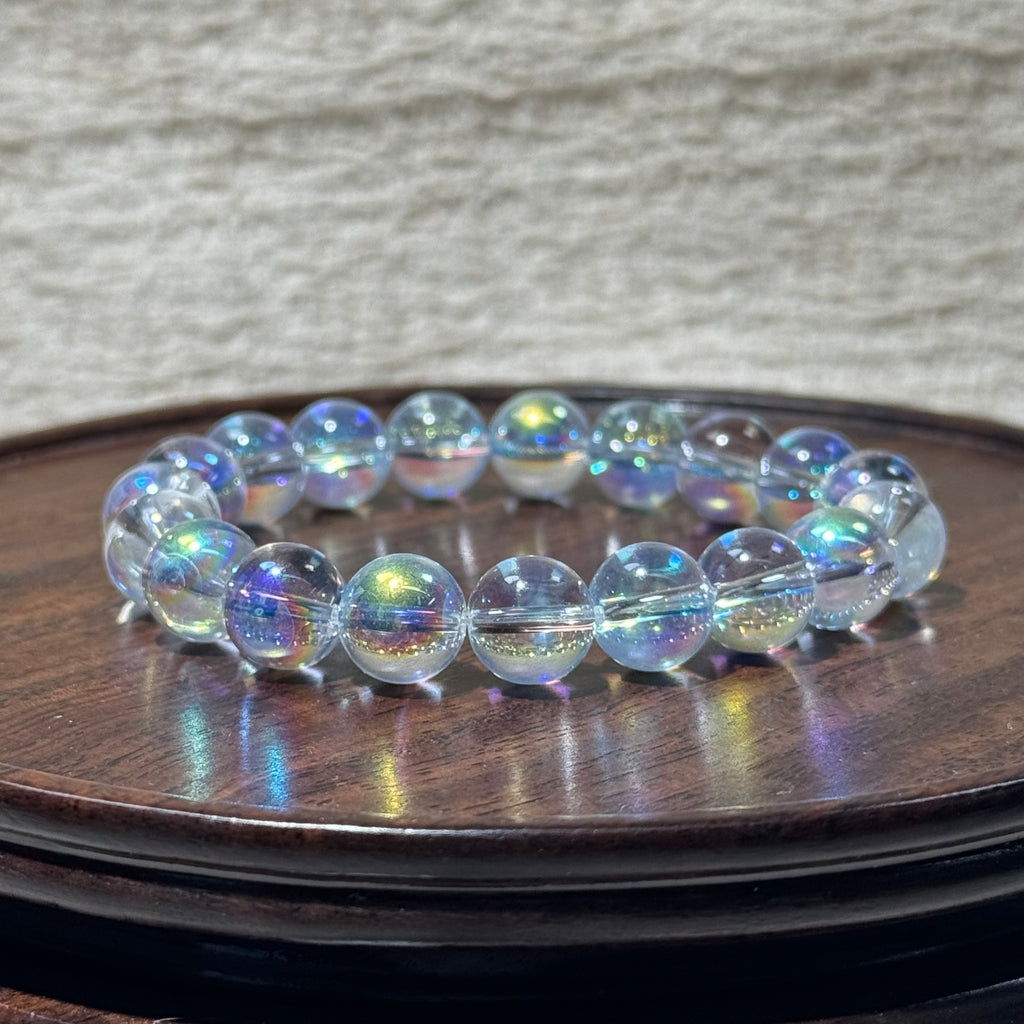 Aura Glass Bead Stretch Bracelet