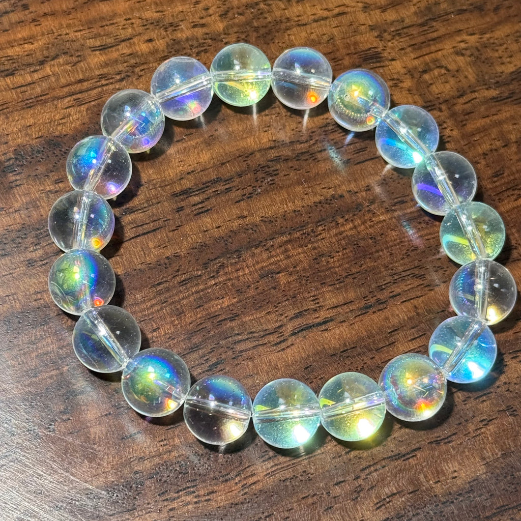 Aura Glass Bead Stretch Bracelet