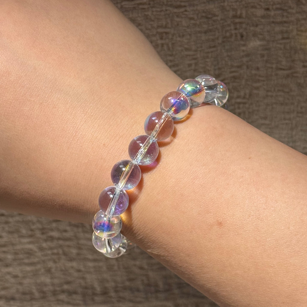 Aura Glass Bead Stretch Bracelet