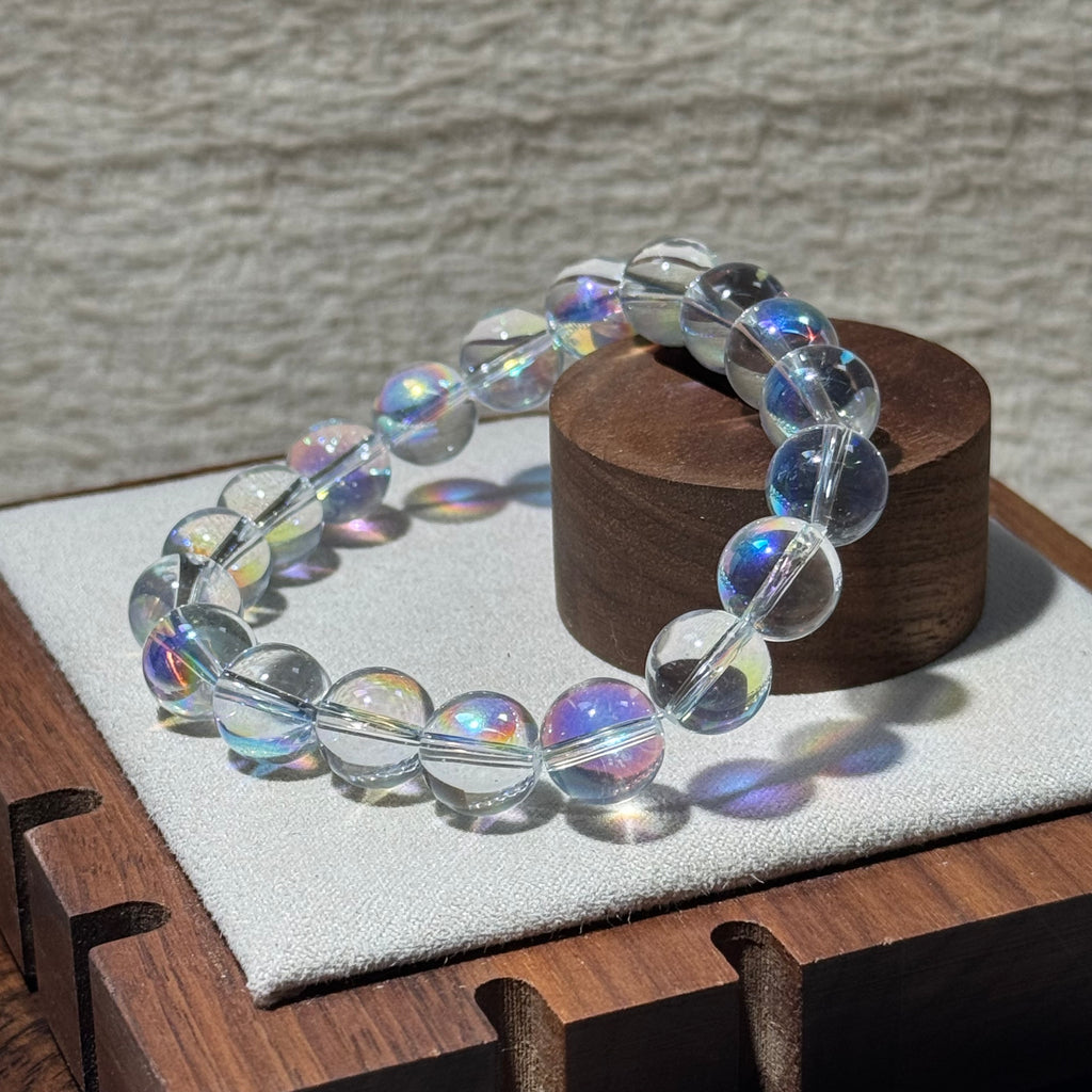 Aura Glass Bead Stretch Bracelet