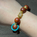 Sandalwood & Green Jade Stretch Bracelet