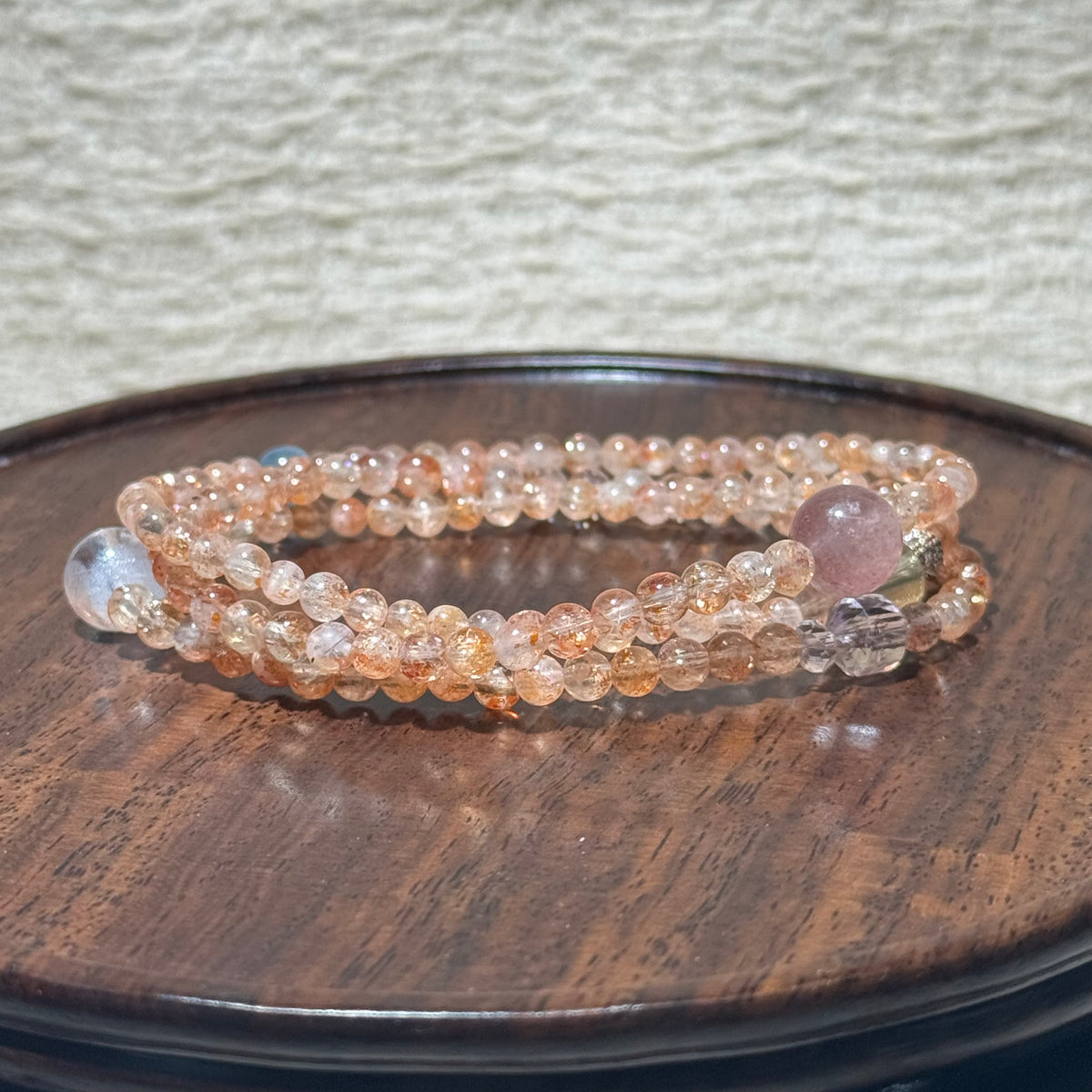Sunstone Multi‑Loop Stretch Bracelet
