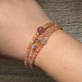 Sunstone Multi‑Loop Stretch Bracelet