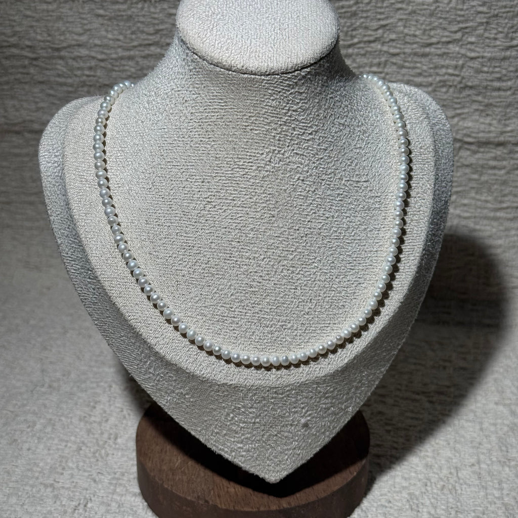 Tiny Round Pearl Choker Necklace