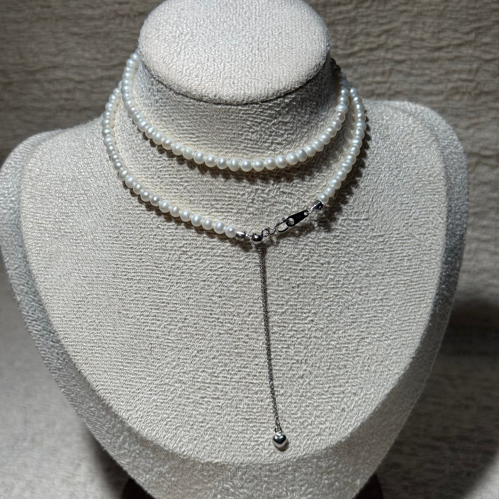Tiny Round Pearl Choker Necklace