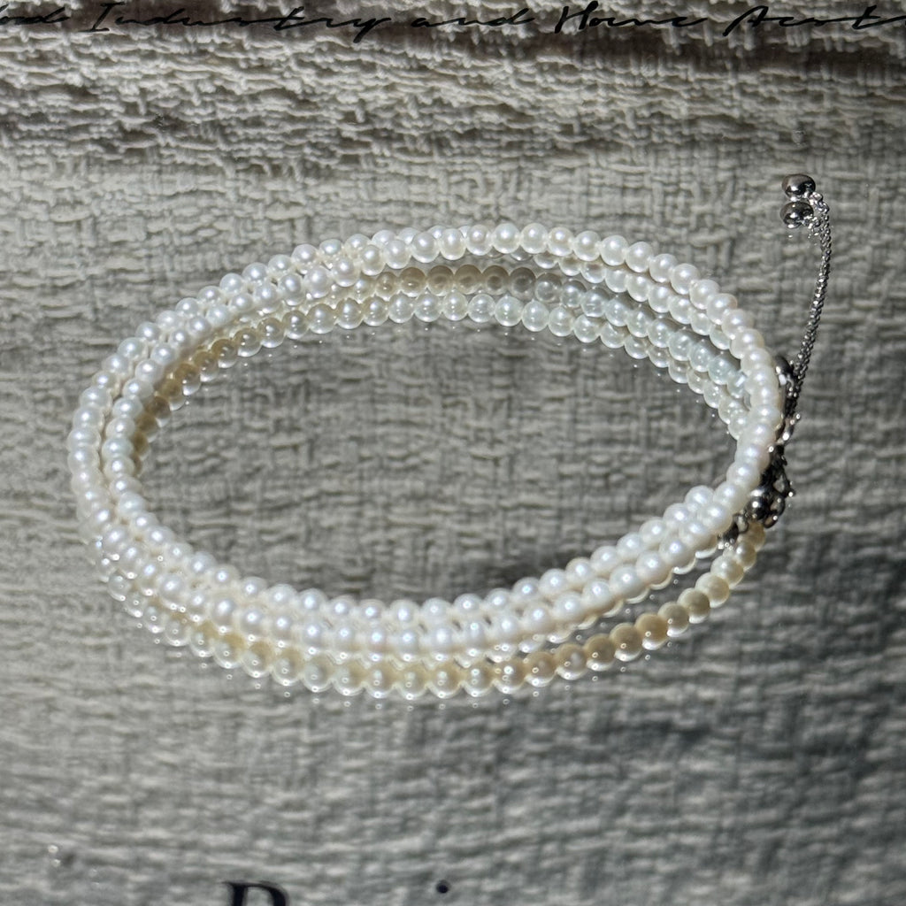 Tiny Round Pearl Choker Necklace