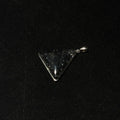 Natural Black Rutilated Quartz Triangle Pendant